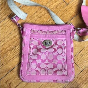 Coach Pink and Cream Crossbody Bag
